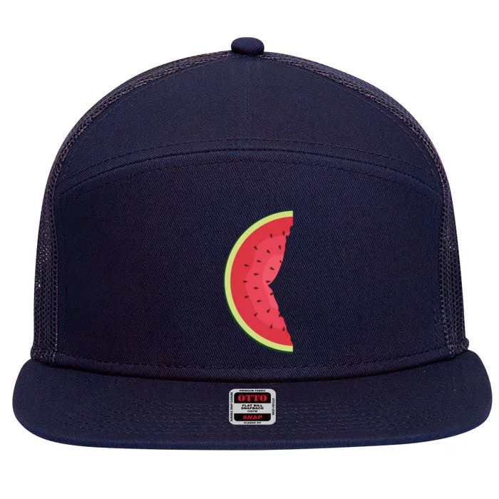 Palestine Watermelon 7 Panel Mesh Trucker Snapback Hat