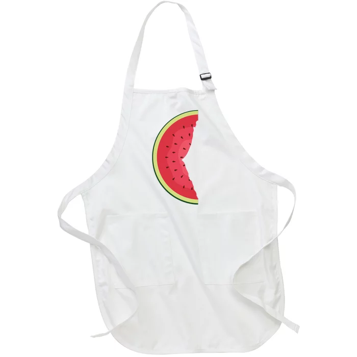 Palestine Watermelon Full-Length Apron With Pocket