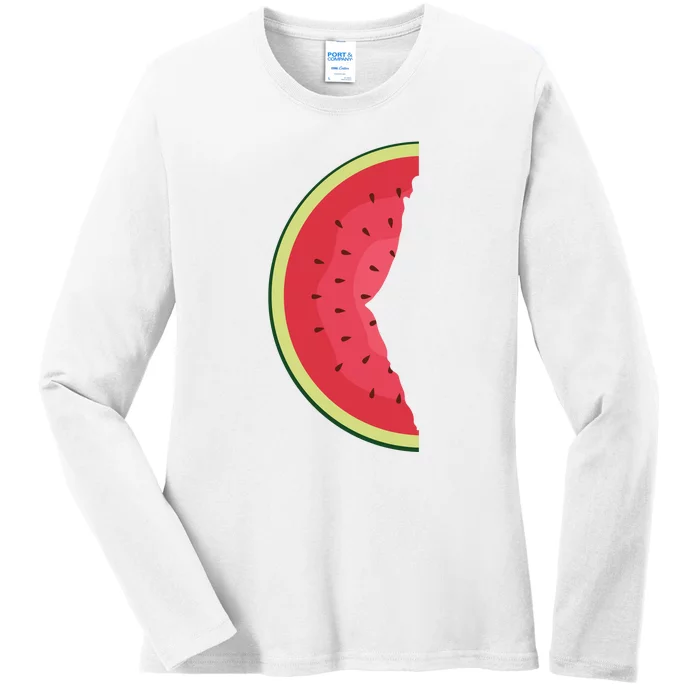 Palestine Watermelon Ladies Long Sleeve Shirt