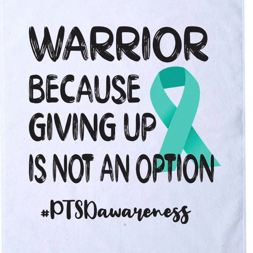 PTSD Warrior Post Traumatic Stress Disorder Teal Ribbon Platinum Collection Golf Towel