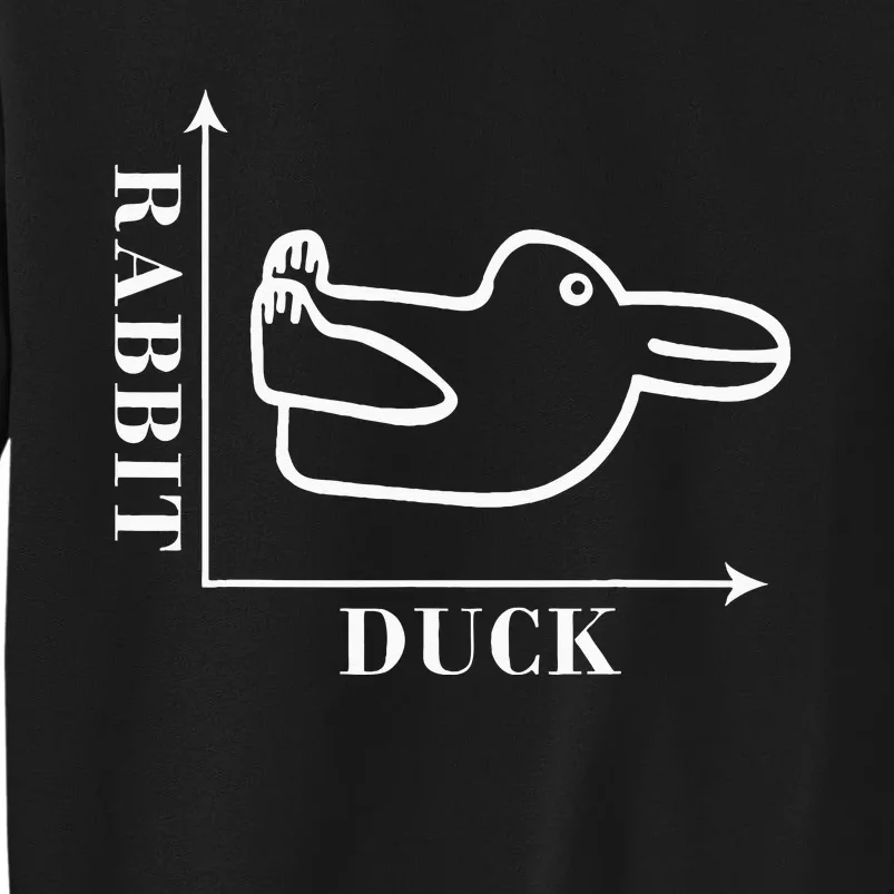 Philosophy Wittgenstein Rabbit Duck Illusion Tall Sweatshirt