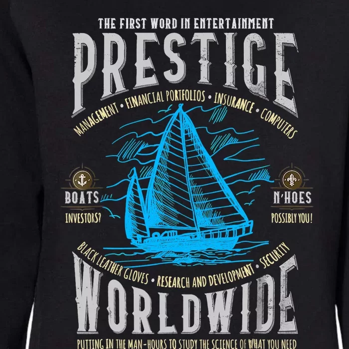 Prestige Worldwide Step Brothers Boats Womens California Wash Sweatshirt