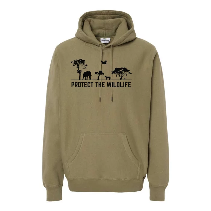 Protect Wildlife Safari Animal Conservancy Nature Earth Day Premium Hoodie