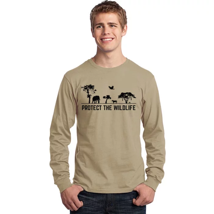 Protect Wildlife Safari Animal Conservancy Nature Earth Day Tall Long Sleeve T-Shirt