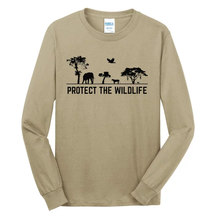 Protect Wildlife Safari Animal Conservancy Nature Earth Day Tall Long Sleeve T-Shirt