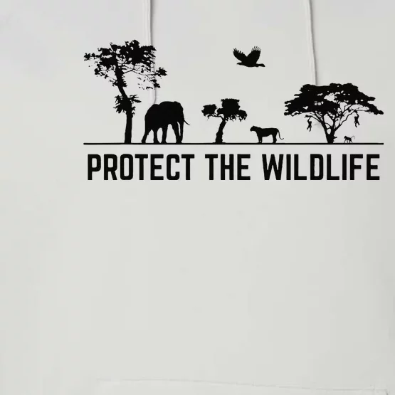 Protect Wildlife Safari Animal Conservancy Nature Earth Day Performance Fleece Hoodie