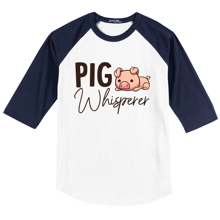 Pig Whisperer Shirts Gift For Pig Lover Baseball Sleeve Shirt