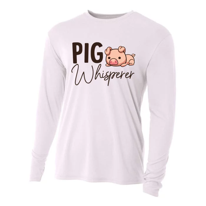 Pig Whisperer Shirts Gift For Pig Lover Cooling Performance Long Sleeve Crew