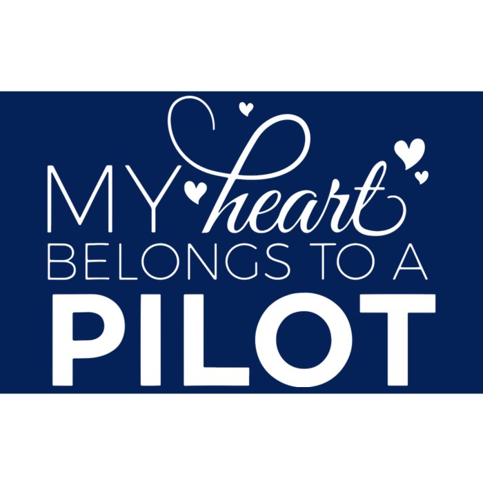 Pilot Wife Shirts My Heart Belongs To A Pilot Pilot Gift Bumper Sticker