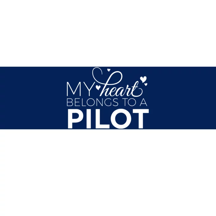 Pilot Wife Shirts My Heart Belongs To A Pilot Pilot Gift Bumper Sticker