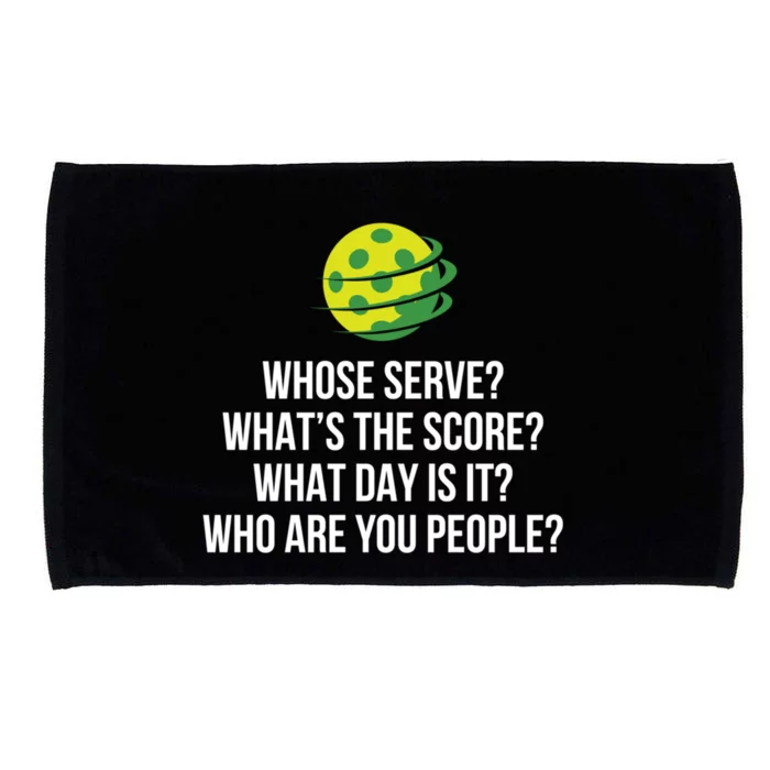 Pickleball Whose Serve WhatS The Score Funny Pickleballs Gift Microfiber Hand Towel