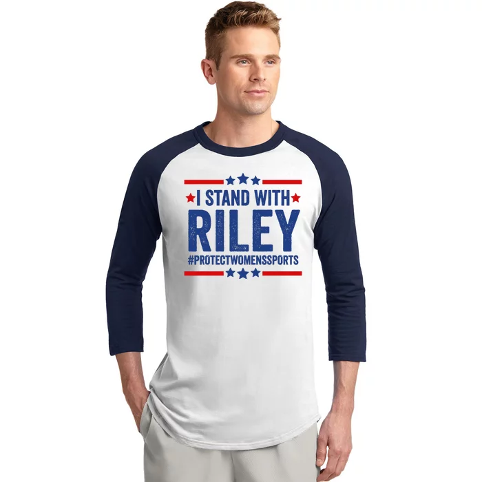 Protect Womens Sports I Stand With Riley Baseball Sleeve Shirt