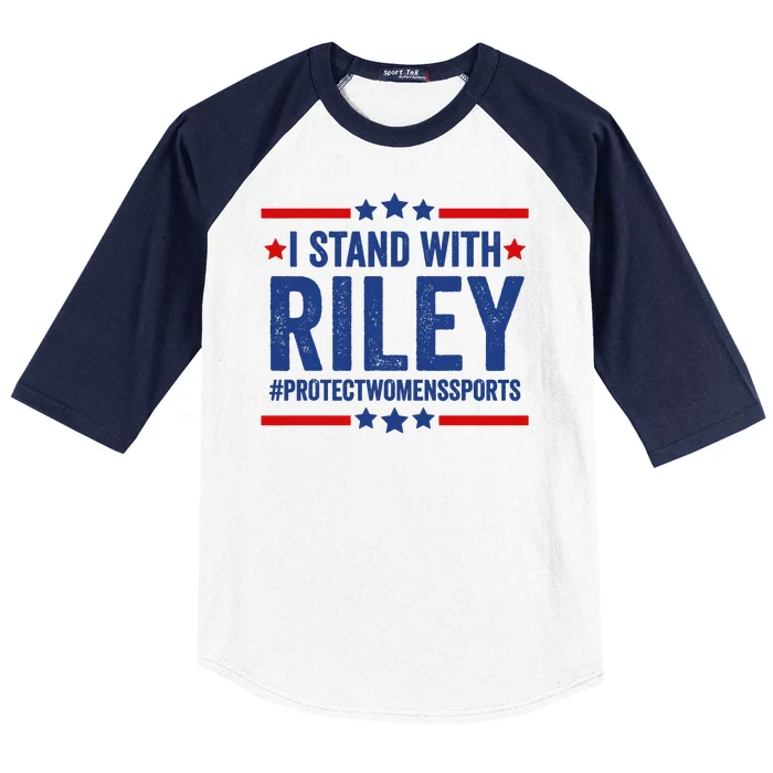 Protect Womens Sports I Stand With Riley Baseball Sleeve Shirt