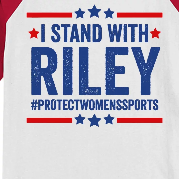 Protect Womens Sports I Stand With Riley Kids Colorblock Raglan Jersey