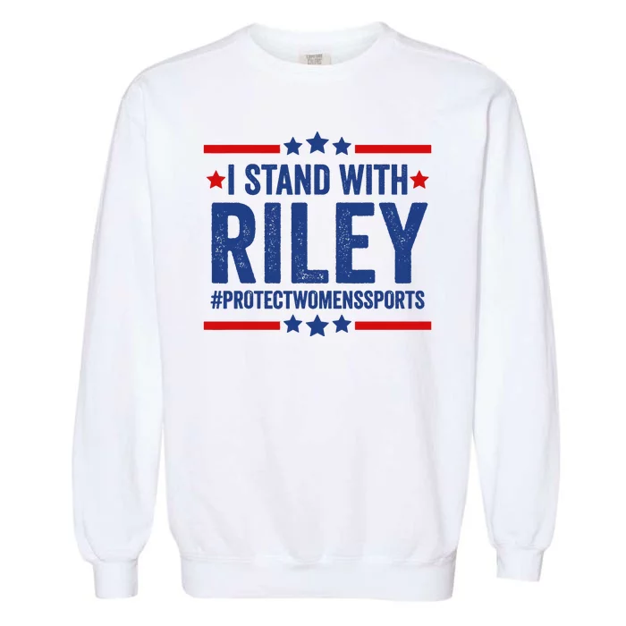 Protect Womens Sports I Stand With Riley Garment-Dyed Sweatshirt