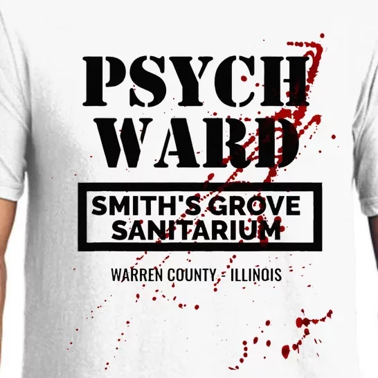 Psych Ward Sanitarium Maniac Psychopath Costume Halloween Pajama Set