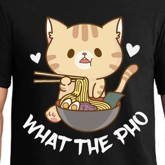 Pho What The Pho Cute Cat Vietnamese Food Pho Soup Ra Pajama Set