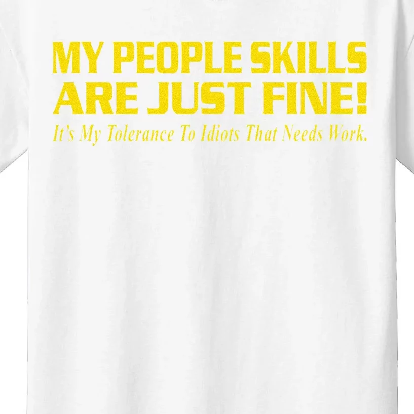 People Who Tolerate Me On A Daily Basis Sarcastic Funny Kids T-Shirt