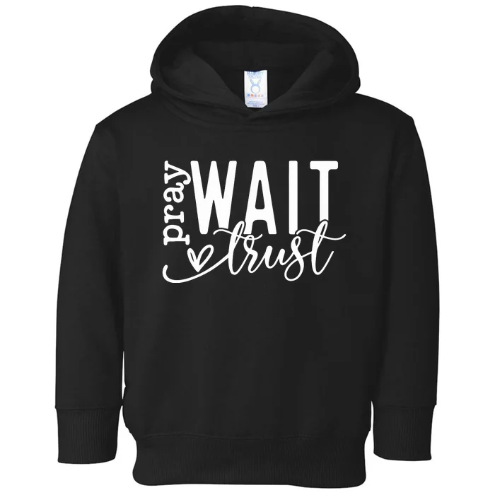 Pray Wait Trust Created With A Purpose Toddler Hoodie