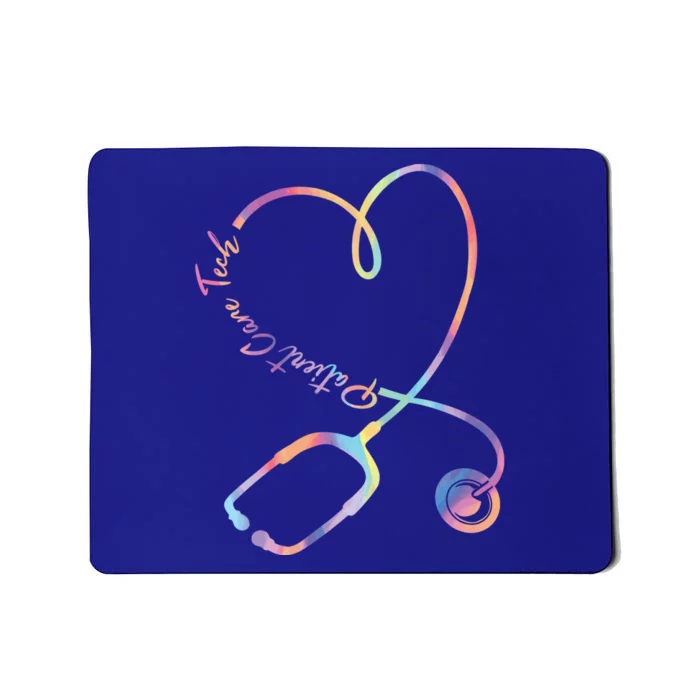 Pct Week Tie Dye Stethoscope Heart Patient Care Technician Gift Mousepad