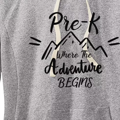 PreK Where The Adventure Begins Preschool Teacher Women's Fleece Hoodie