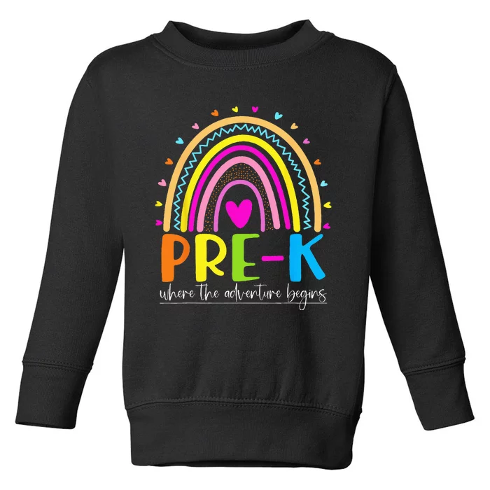 PreK Where the Adventure Begins Toddler Sweatshirt