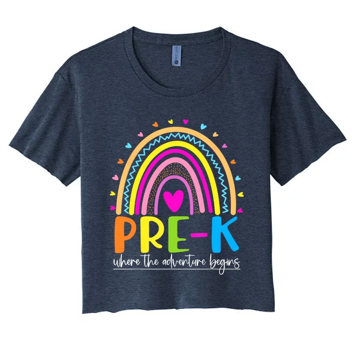 Pre-K - Where the Adventure Begins Women's Crop Top Tee