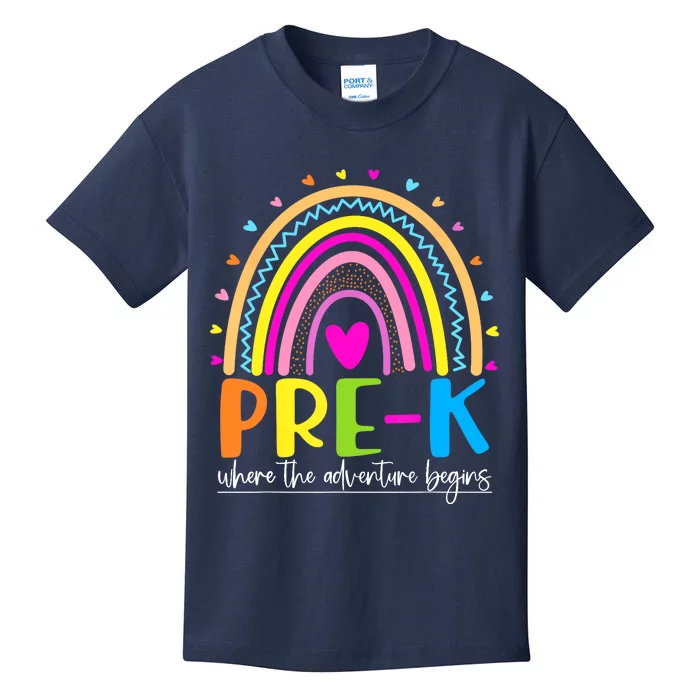 Pre-K - Where the Adventure Begins Kids T-Shirt