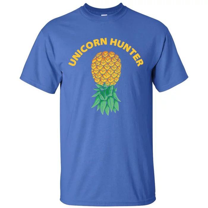 Polyamory With Upside Down Pineapple And Unicorn Hunter Gift Tall T-Shirt