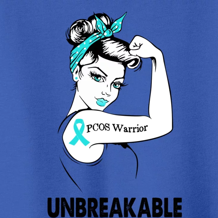 Pcos Warrior Unbreakable Gift Strong Great Gift Toddler T-Shirt