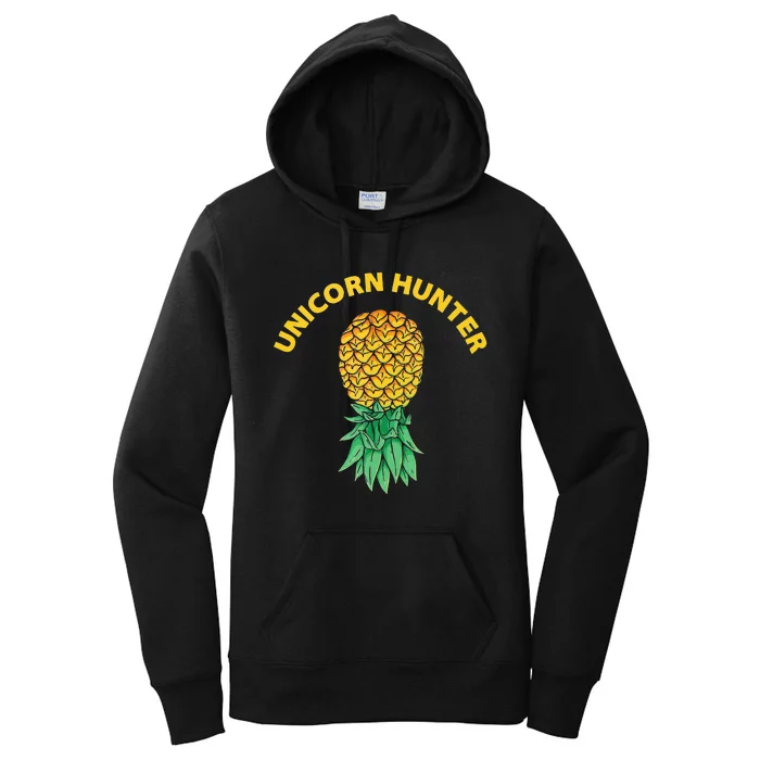 Polyamory With Upside Down Pineapple And Unicorn Hunter Women's Pullover Hoodie