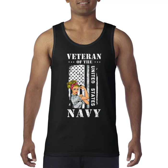 Proud Women U.S Military Veteran Veterans Day Tank Top