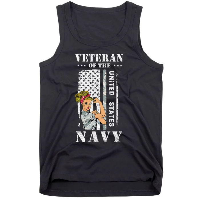 Proud Women U.S Military Veteran Veterans Day Tank Top