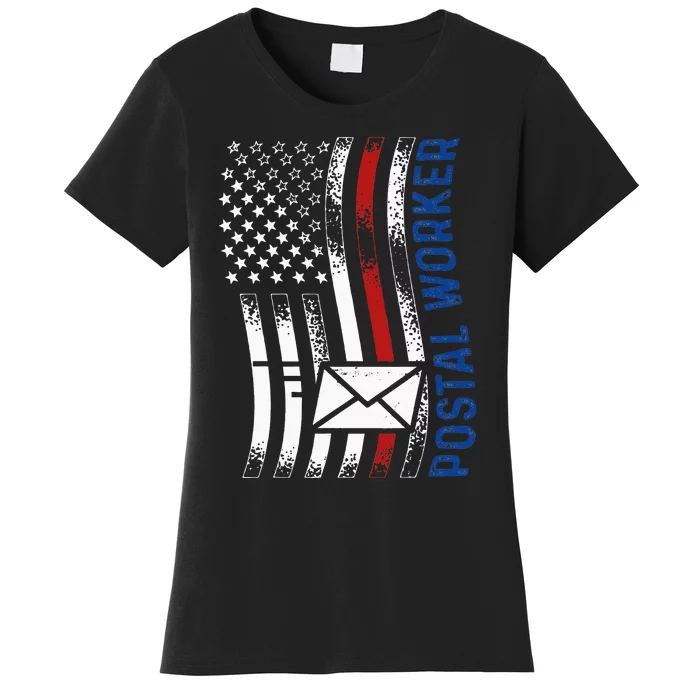 Postal Worker Vintage USA American Flag US Postal Women's T-Shirt