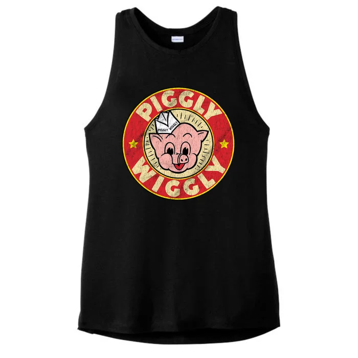 Piggly Wiggly Vintage Retro Ladies Tri-Blend Wicking Tank