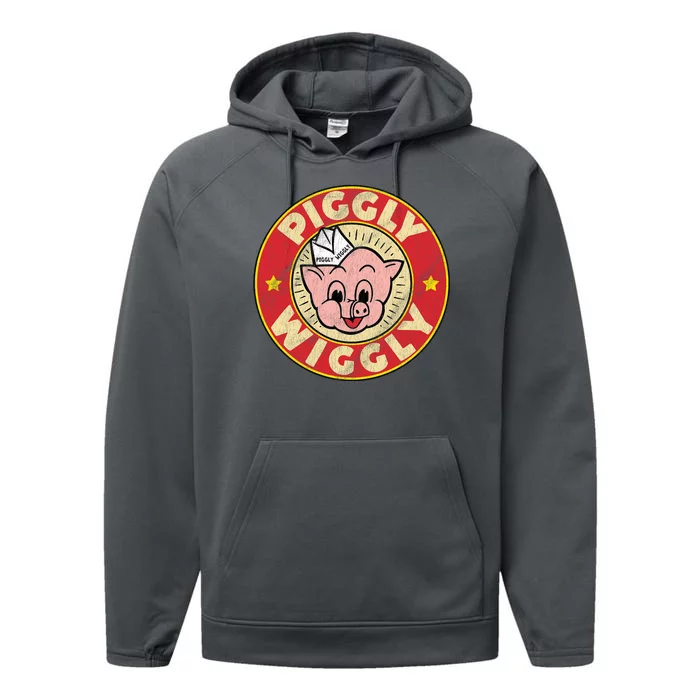 Piggly Wiggly Vintage Retro Performance Fleece Hoodie