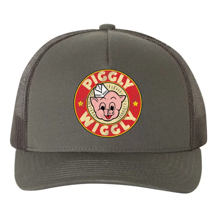 Piggly Wiggly Vintage Retro Yupoong Adult 5-Panel Trucker Hat