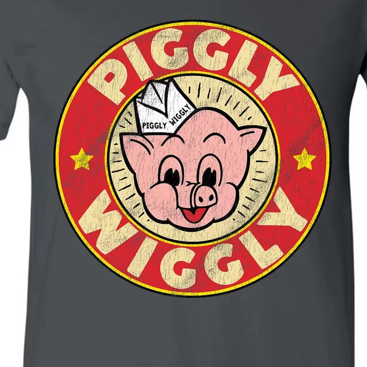 Piggly Wiggly Vintage Retro V-Neck T-Shirt