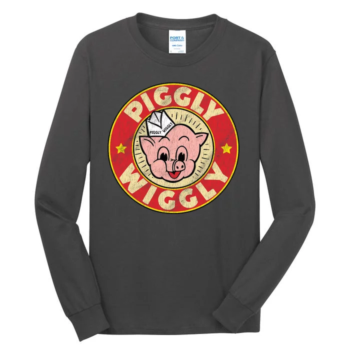 Piggly Wiggly Vintage Retro Tall Long Sleeve T-Shirt