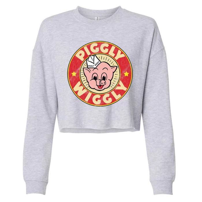 Piggly Wiggly Vintage Retro Cropped Pullover Crew