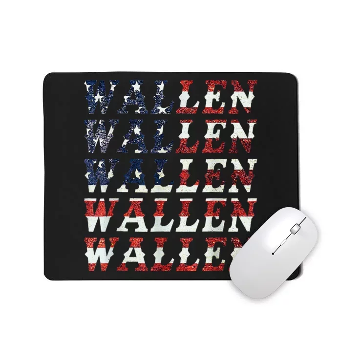 Patriotic Wall Vintage Retro American Flag Mousepad