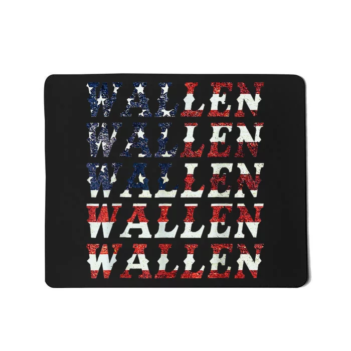 Patriotic Wall Vintage Retro American Flag Mousepad