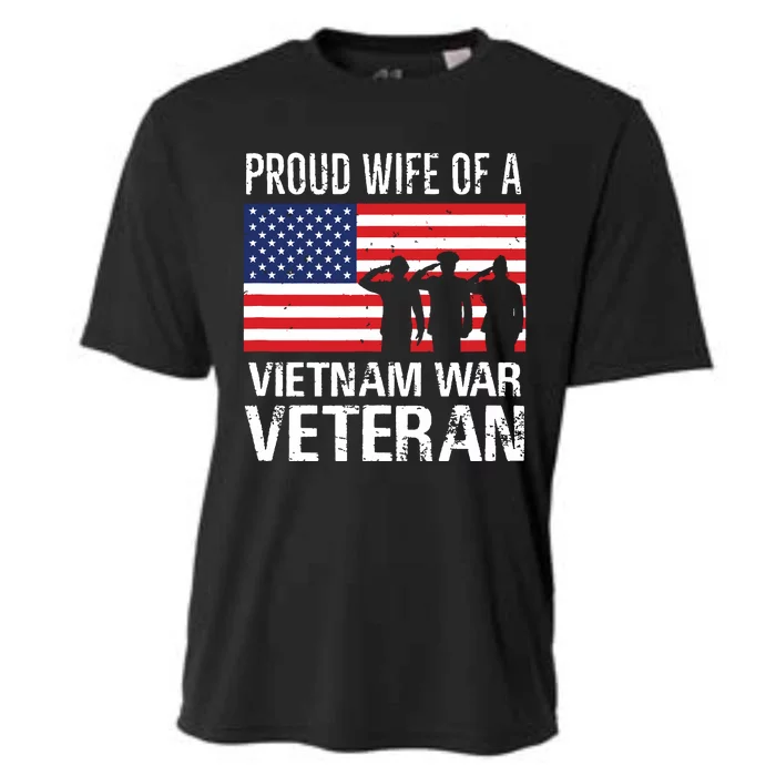 Proud Wife Vietnam War Veteran Husband Wives Matching Design Cooling Performance Crew T-Shirt