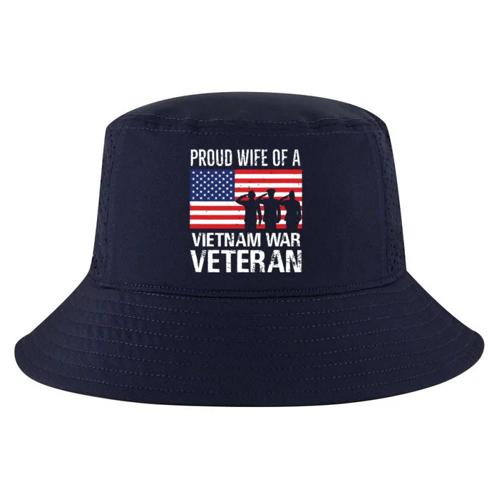 Proud Wife Vietnam War Veteran Husband Wives Matching Design Cool Comfort Performance Bucket Hat