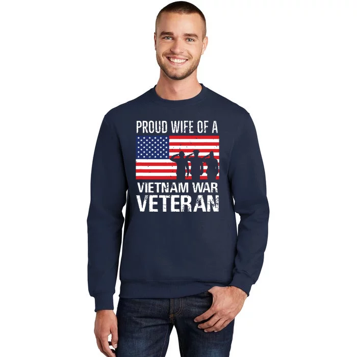 Proud Wife Vietnam War Veteran Husband Wives Matching Design Sweatshirt