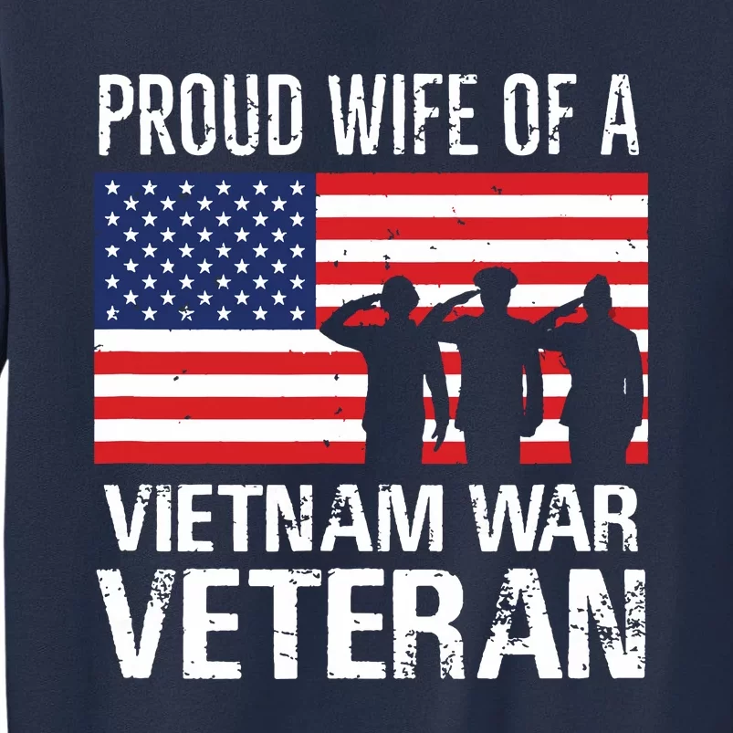 Proud Wife Vietnam War Veteran Husband Wives Matching Design Sweatshirt