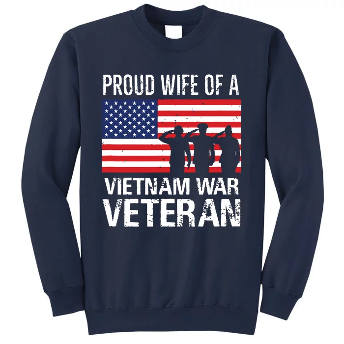 Proud Wife Vietnam War Veteran Husband Wives Matching Design Sweatshirt