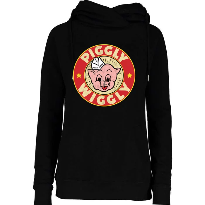 Piggly Wiggly Vintage Womens Funnel Neck Pullover Hood