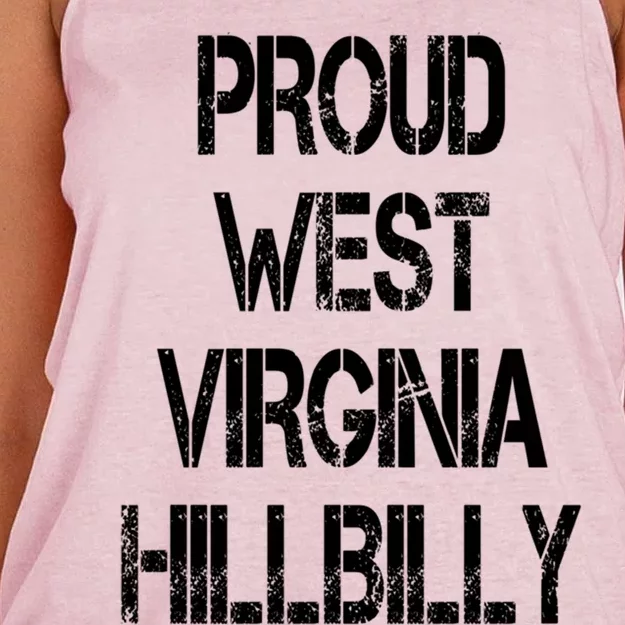 Proud West Virginia Hillbilly Gift Women's Knotted Racerback Tank