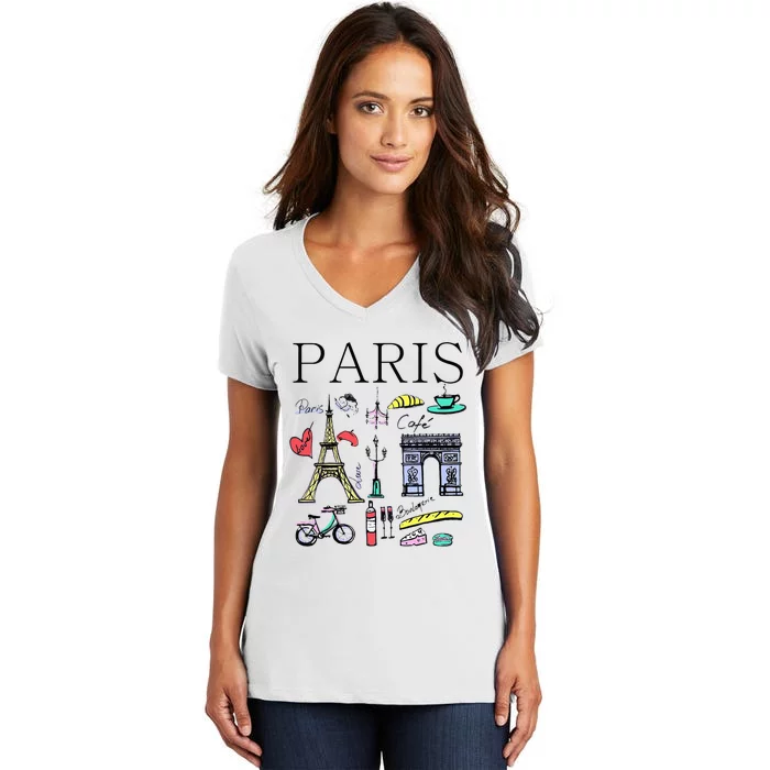 Paris Woman Woman Paris Tee Women's V-Neck T-Shirt